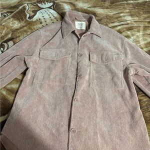Ashley By 26 International Men's Pink Corduroy Shirt Jacket